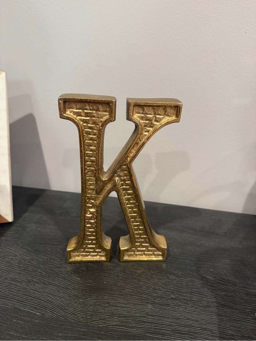 Gold Letter K Decorative Accent - Home Accents Decor